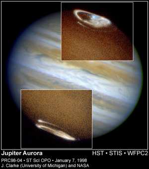 Полярные сияния на Юпитере